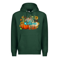 Sports Green Welcome Fall Pumpkins Premium Hoodie - BundleAndBundleShop