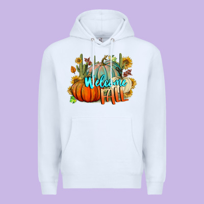Welcome Fall Pumpkins Premium Hoodie Designed By Bundleandbundleshop