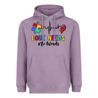 Lavender love needs no words Heavyweight Hoodie - MaliasSmallBusiness