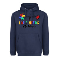 Navy love needs no words Heavyweight Hoodie - MaliasSmallBusiness