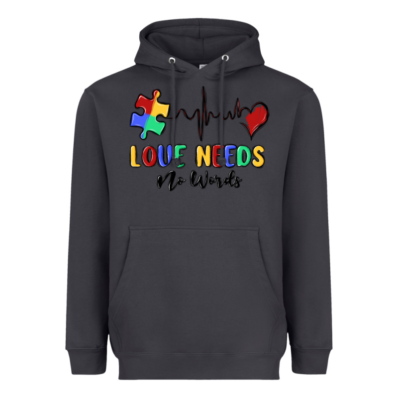 Love Needs No Words Heavyweight Hoodie by MaliasSmallBusiness | Teevron