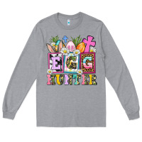 Heather Grey egg hunter Long Sleeve Tee - AdoDesignShop
