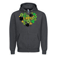 Smoke lucky heart shaped clover Zipper Hoodie - AdoDesignShop