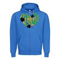 True Royal lucky heart shaped clover Zipper Hoodie - AdoDesignShop