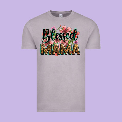 Flowers Blessed Mama Vintage Tee Designed By Zillion Design Studio