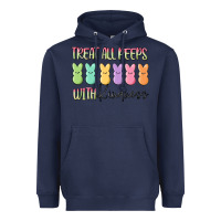 Navy treat all peeps with kindness Heavyweight Hoodie - MaliasSmallBusiness