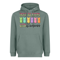 Sage treat all peeps with kindness Heavyweight Hoodie - MaliasSmallBusiness