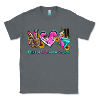 Charcoal Heather peace love hair stylist Classic Tee - AdoDesignShop