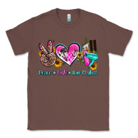 Chestnut peace love hair stylist Classic Tee - AdoDesignShop