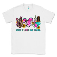 White peace love hair stylist Classic Tee - AdoDesignShop
