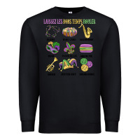Black laissez les bons temps rouler Premium Sweatshirt - MaliasSmallBusiness