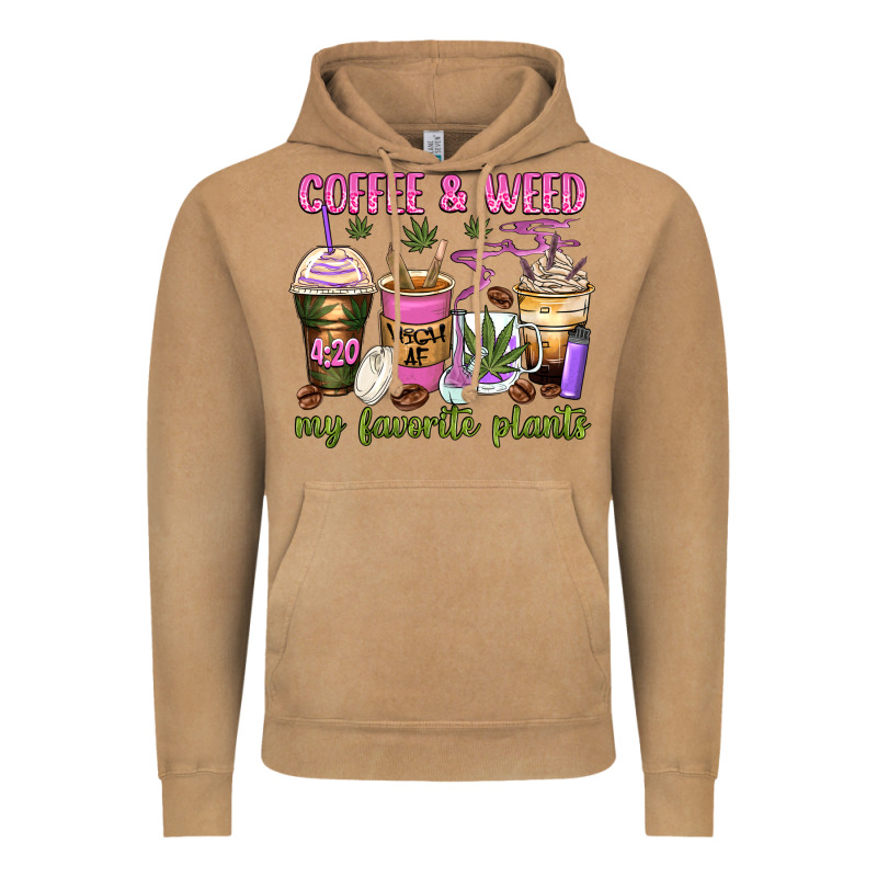 Coffee And Weed My Favorite Plants Vintage Hoodie by Zillion Design Studio | Teevron