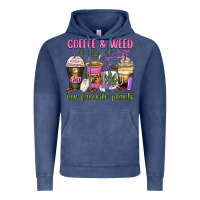 Vintage Denim coffee and weed my favorite plants Vintage Hoodie - Zillion Design Studio