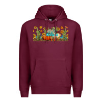 Burgundy welcome fall Premium Hoodie - BundleAndBundleShop