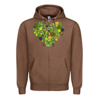 Chestnut heart shaped clover Zipper Hoodie - AdoDesignShop