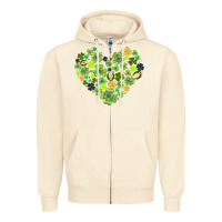Sandshell heart shaped clover Zipper Hoodie - AdoDesignShop
