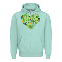Seafoam heart shaped clover Zipper Hoodie - AdoDesignShop
