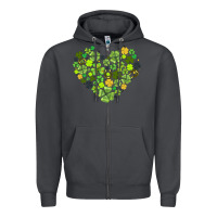 Smoke heart shaped clover Zipper Hoodie - AdoDesignShop