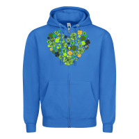 True Royal heart shaped clover Zipper Hoodie - AdoDesignShop