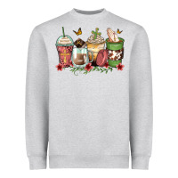 Heather Grey faith coffee cups Heavyweight Sweatshirt - Zillion Design Studio