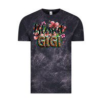 Cloud Black flowers blessed gigi Vintage Tee - Zillion Design Studio