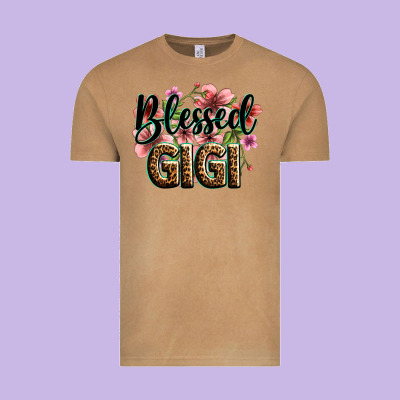 Flowers Blessed Gigi Vintage Tee Designed By Zillion Design Studio