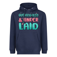 Navy overworked underlaid Heavyweight Hoodie - MaliasSmallBusiness
