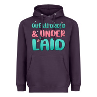 Plum overworked underlaid Heavyweight Hoodie - MaliasSmallBusiness