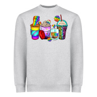 Heather Grey pride coffee cups Heavyweight Sweatshirt - Zillion Design Studio