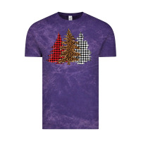 Cloud Purple christmas trees Vintage Tee - BarkalooDesign