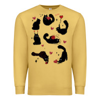 Antique Gold valentine cat Premium Sweatshirt - MaliasSmallBusiness