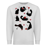 Dove Grey valentine cat Premium Sweatshirt - MaliasSmallBusiness