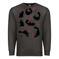 Smoke valentine cat Premium Sweatshirt - MaliasSmallBusiness
