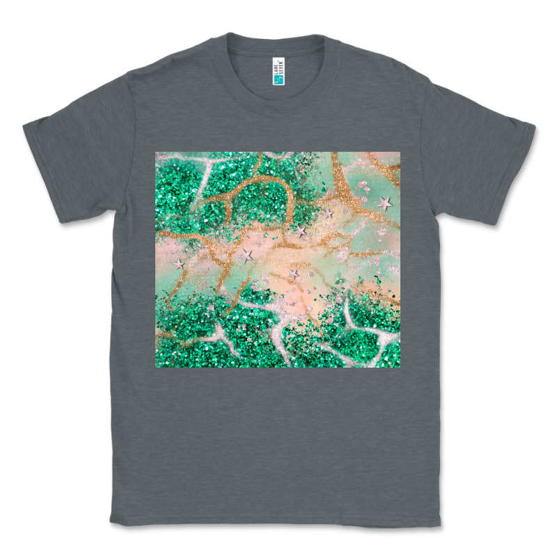 Green Glitter Classic Tee by JahusDesignShop | Teevron