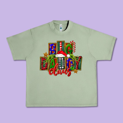 Christmas Big Daddy Claus Urban Heavy Tee Designed By Fadigitalartstudio