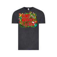 Vintage Black one merry teacher Vintage Tee - texasbilliewilder