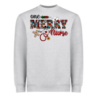 Heather Grey one merry nurse western Heavyweight Sweatshirt - RanaPortraitStore