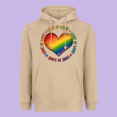 Love Is Love Heavyweight Hoodie Designed By Maliassmallbusiness