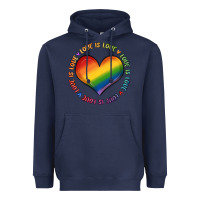Navy love is love Heavyweight Hoodie - MaliasSmallBusiness