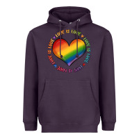 Plum love is love Heavyweight Hoodie - MaliasSmallBusiness