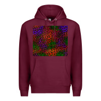 Burgundy halloween leopard Premium Hoodie - BundleAndBundleShop