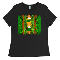 Black st patricks  brushstrokes Ladies Tee - AdoDesignShop