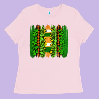 St Patricks  Brushstrokes Ladies Tee Designed By Adodesignshop