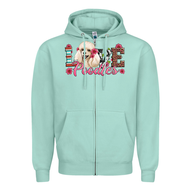 Love Poodles Zipper Hoodie by Artiststas | Teevron