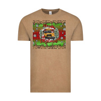 Vintage Coffee Christmas school bus Vintage Tee - texasbilliewilder