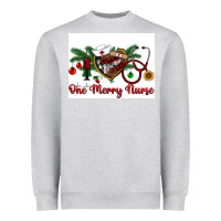 Heather Grey one merry nurse Heavyweight Sweatshirt - RanaPortraitStore