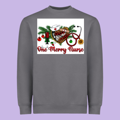 One Merry Nurse Heavyweight Sweatshirt Designed By Ranaportraitstore