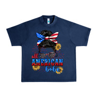 Navy All American Babe 4th of July Urban Heavy Tee - CowGirlArtShop
