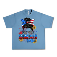 Pebble Blue All American Babe 4th of July Urban Heavy Tee - CowGirlArtShop