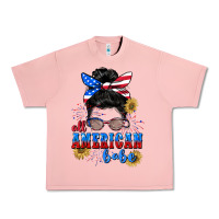 Salmon All American Babe 4th of July Urban Heavy Tee - CowGirlArtShop